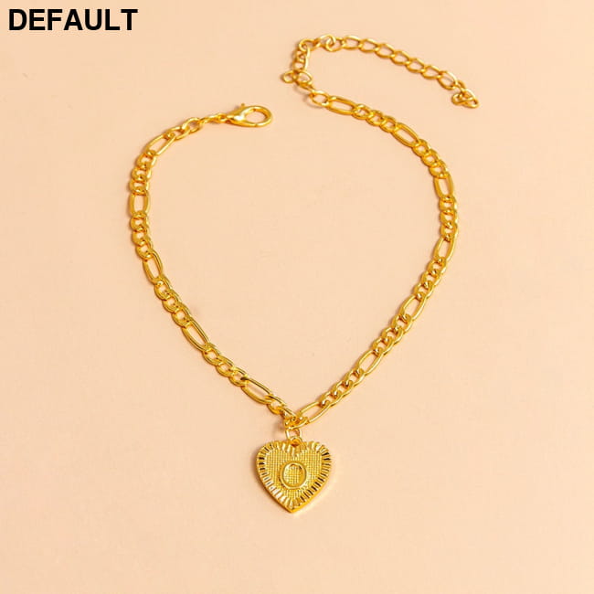 Initial Letter Anklet Gold Color Heart Pendant Foot O Women Bracelets Best Selling Products