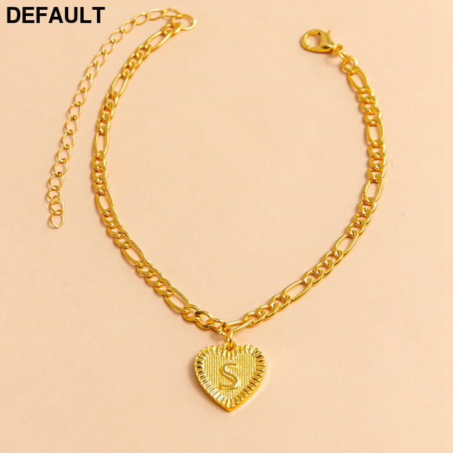 Initial Letter Anklet Gold Color Heart Pendant Foot S Women Bracelets Best Selling Products