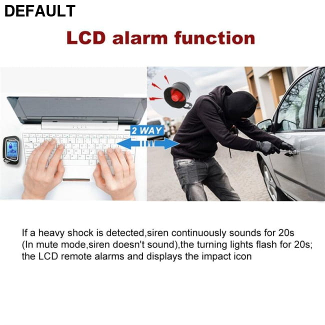Intelligent System Car Alarm With Autostart Ignition & Security Systems Vehicle Remote Keyless