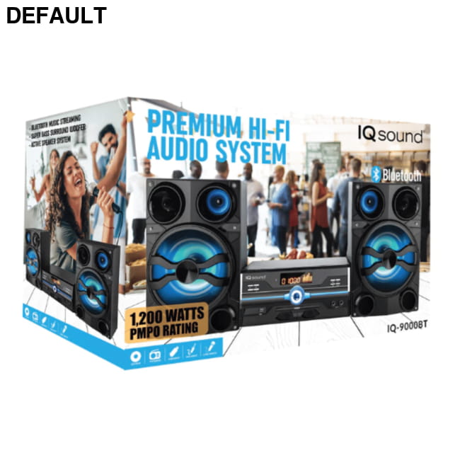 IQ Sound HiFi Multimedia Audio System with Bluetooth, Black / US Home Theater Systems Speakers