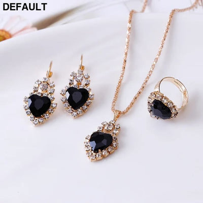 Jewelry Sets Women Wedding Set for Brides Gold-Color Zirconia Earring Pendant Necklace Ring 3 Sterling Silver Necklaces