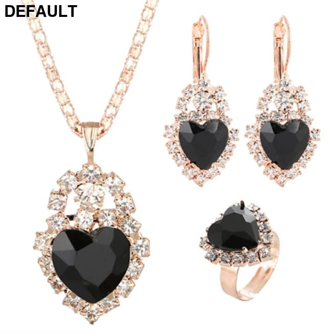 Jewelry Sets Women Wedding Set for Brides Gold-Color Zirconia Earring Pendant Necklace Ring Sterling Silver Necklaces