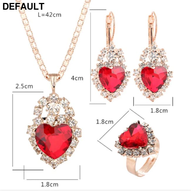 Jewelry Sets Women Wedding Set for Brides Gold-Color Zirconia Earring Pendant Necklace Ring Sterling Silver Necklaces