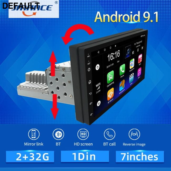 JMANCE 1DIN FM 7 Inch Adjustable car radio Android 9.1 DVD GPS Players Stereo Systems
