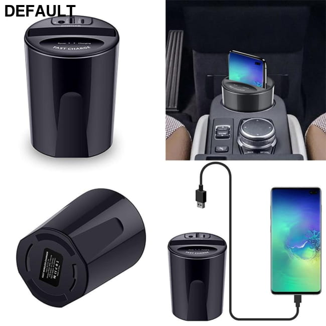 k10W Car Wireless Charger Cup with USB Output for iPhone XS Bluetooth FM Transmitters Electronics Accessories