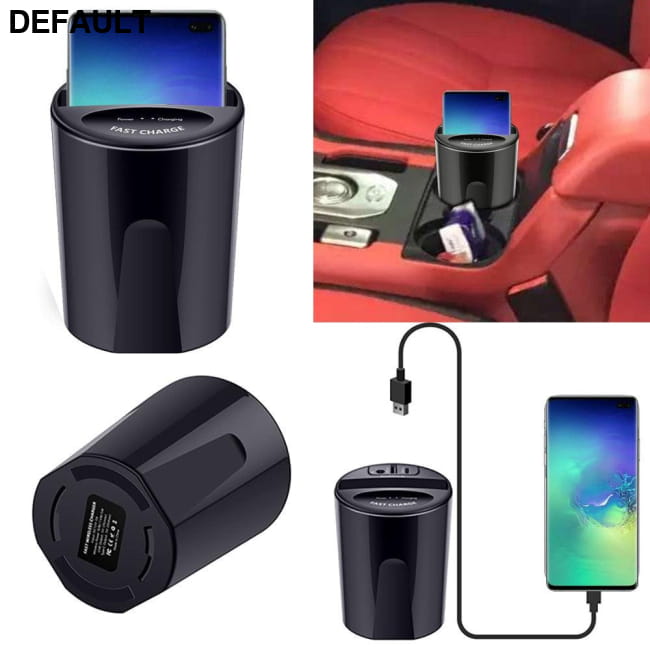 k10W Car Wireless Charger Cup with USB Output for iPhone XS Bluetooth FM Transmitters Electronics Accessories