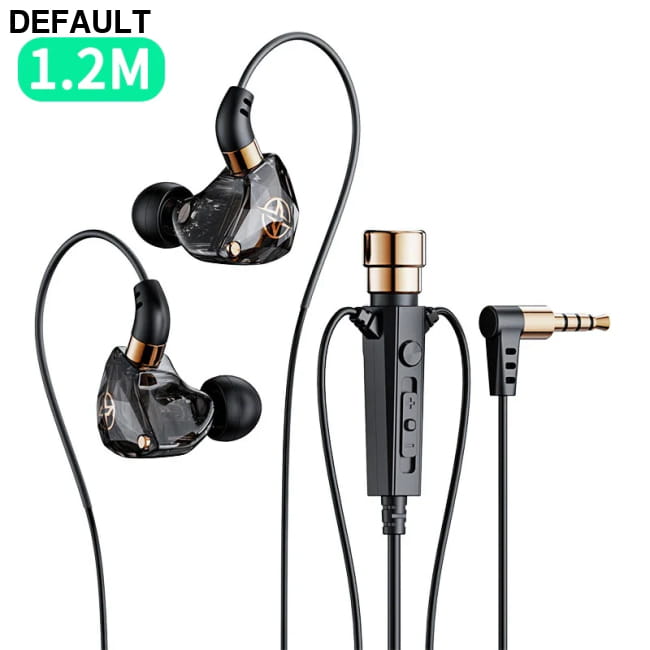 Karaoke HiFi Wired Headphones With Mic Singing Living 1.2 meters Black Earbuds Best Selling Products In-Ear