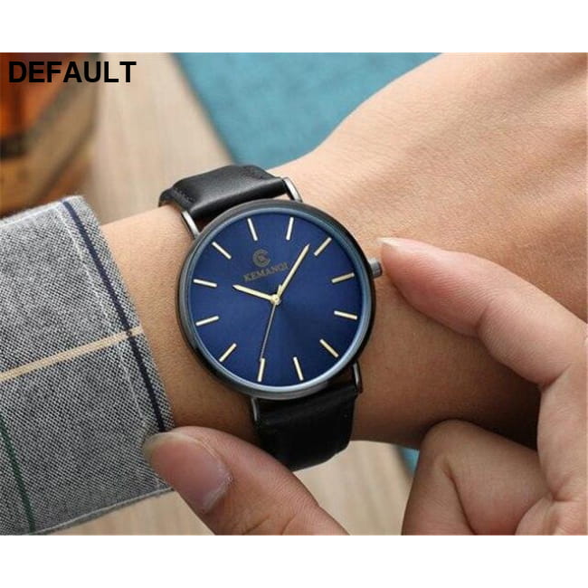 KEMANQI Ultra-thin Watch black blue Men Quartz Watches Best Selling Products