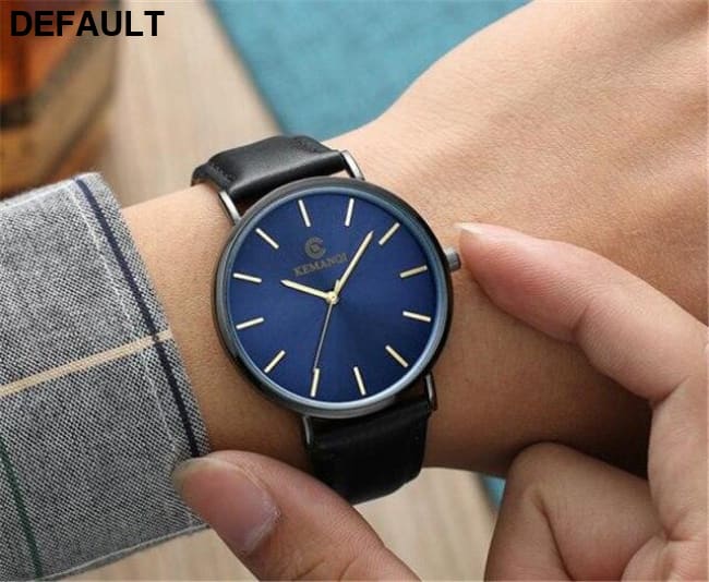 KEMANQI Ultra-thin Watch black blue Men Quartz Watches Best Selling Products