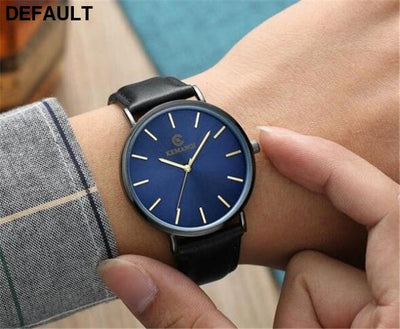 KEMANQI Ultra-thin Watch black blue Men Quartz Watches Best Selling Products