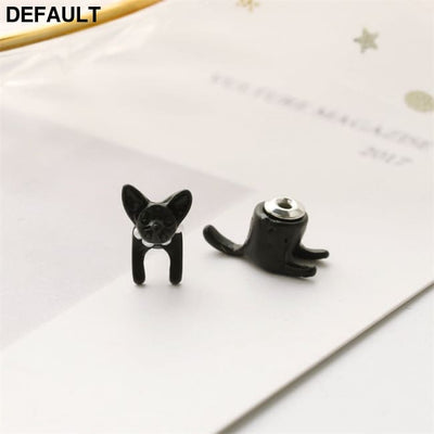 Korean Jewelry Harajuku Three-dimensional Pearl Animal Earrings Cat Men And Women Piercing Ear Stud As Main Image 0822