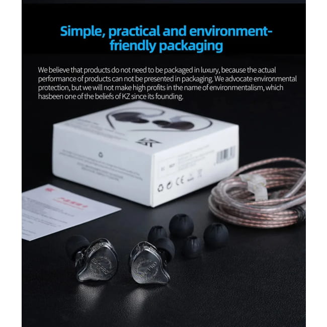 KZ EDC PRO Wired Earphone Large Dynamic Drivers Earbuds Best Selling Products