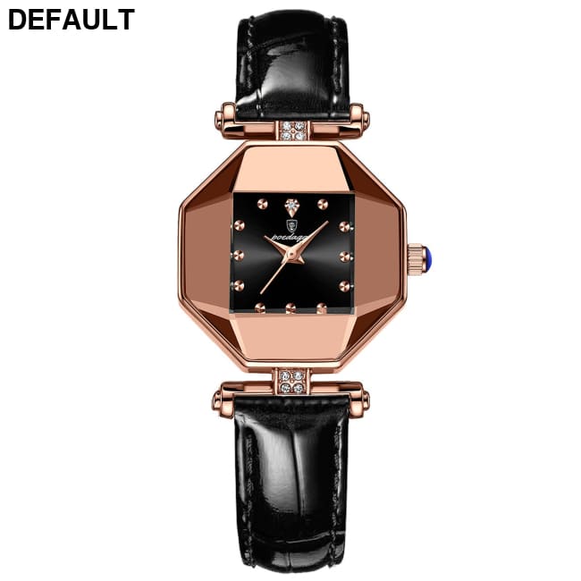 Ladies Fashion Casual Quartz Watch Women’s Business Leather Hand Black Women Watches
