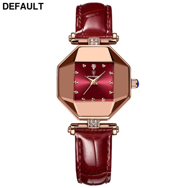 Ladies Fashion Casual Quartz Watch Women’s Business Leather Hand Red Women Watches