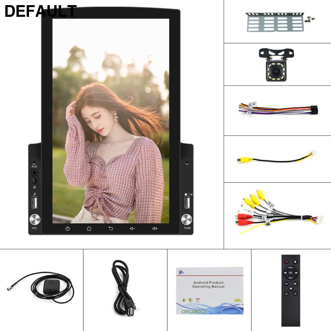 Large Screen Vehicle-mounted Video Player Navigator 12 Light Camera / 9.7Inch Vertical Car DVD GPS Players Motor