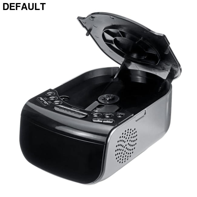 LCD Digital Alarm Dual Speakers Radio CD Music Player Black / 220V US Portable Players Electronics
