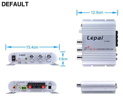Le Pai LP-838 car home 12V computer amplifier 2.1 channel with subwoofer adjustment small Car Amplifiers AM/FM Radios
