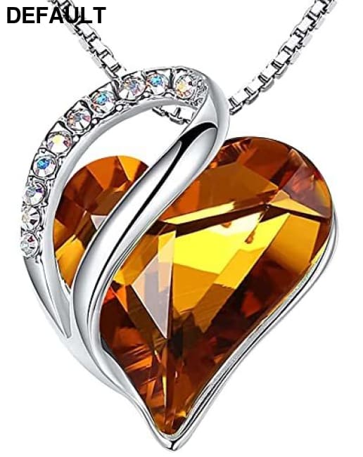 Leafael Mother’s Day Necklace; Infinity Love Heart Pendant with Birthstone Crystals; Jewelry Gifts for Women; Birthday