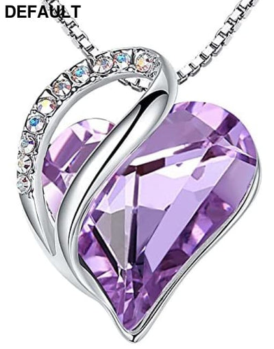 Leafael Mother’s Day Necklace; Infinity Love Heart Pendant with Birthstone Crystals; Jewelry Gifts for Women; Birthday