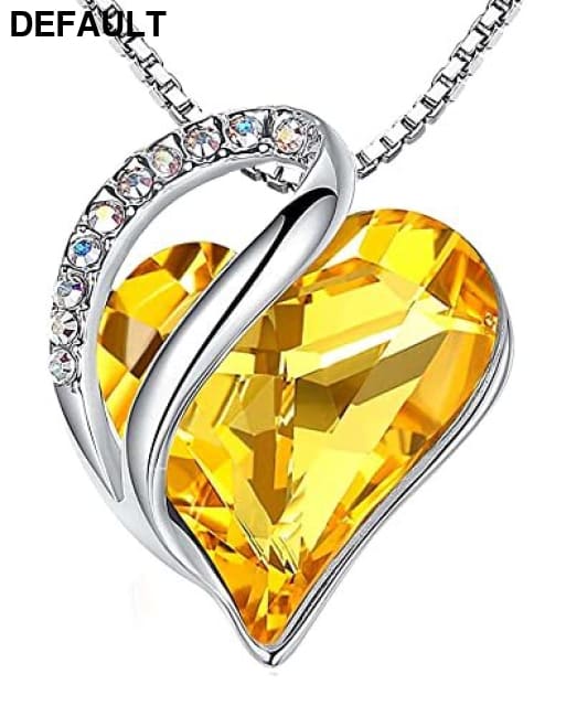 Leafael Mother’s Day Necklace; Infinity Love Heart Pendant with Birthstone Crystals; Jewelry Gifts for Women; Birthday