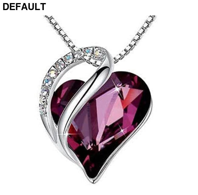 Leafael Mother’s Day Necklace; Infinity Love Heart Pendant with Birthstone Crystals; Jewelry Gifts for Women; Birthday