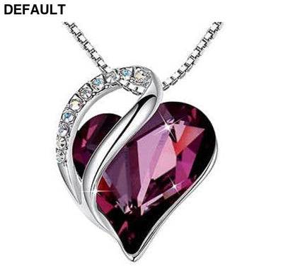 Leafael Mother’s Day Necklace; Infinity Love Heart Pendant with Birthstone Crystals; Jewelry Gifts for Women; Birthday