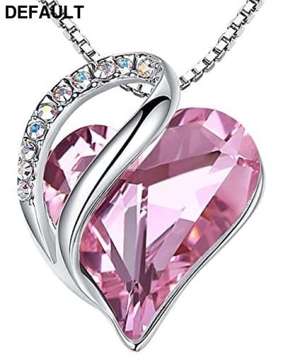 Leafael Mother’s Day Necklace; Infinity Love Heart Pendant with Birthstone Crystals; Jewelry Gifts for Women; Birthday