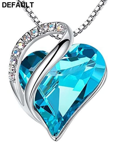 Leafael Mother’s Day Necklace; Infinity Love Heart Pendant with Birthstone Crystals; Jewelry Gifts for Women; Birthday