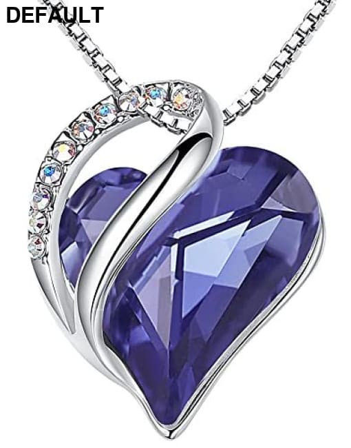 Leafael Mother’s Day Necklace; Infinity Love Heart Pendant with Birthstone Crystals; Jewelry Gifts for Women; Birthday