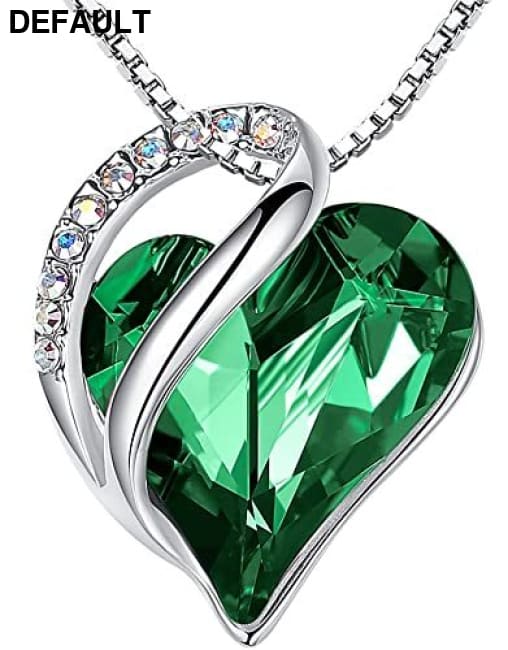 Leafael Mother’s Day Necklace; Infinity Love Heart Pendant with Birthstone Crystals; Jewelry Gifts for Women; Birthday