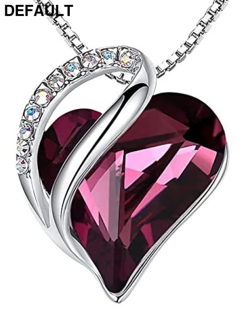 Leafael Mother’s Day Necklace; Infinity Love Heart Pendant with Birthstone Crystals; Jewelry Gifts for Women; Birthday