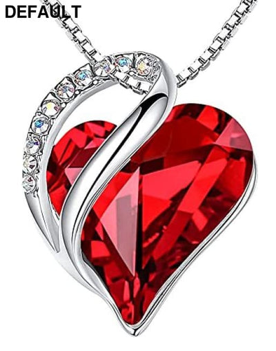 Leafael Mother’s Day Necklace; Infinity Love Heart Pendant with Birthstone Crystals; Jewelry Gifts for Women; Birthday