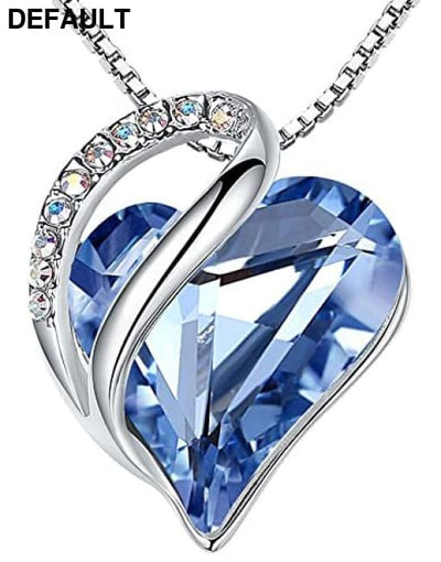 Leafael Mother’s Day Necklace; Infinity Love Heart Pendant with Birthstone Crystals; Jewelry Gifts for Women; Birthday