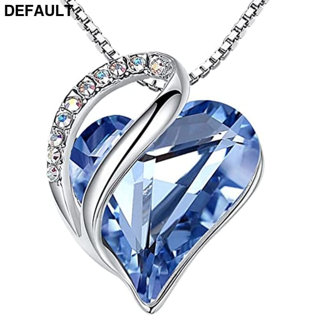 Leafael Mother’s Day Necklace; Infinity Love Heart Pendant with Birthstone Crystals; Jewelry Gifts for Women; Birthday