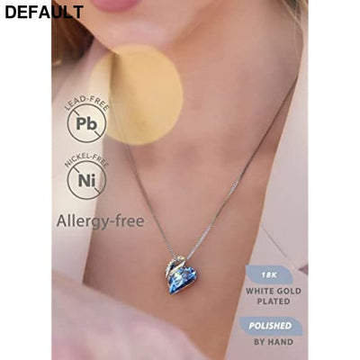 Leafael Mother’s Day Necklace; Infinity Love Heart Pendant with Birthstone Crystals; Jewelry Gifts for Women; Birthday