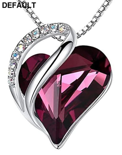 Leafael Mother’s Day Necklace; Infinity Love Heart Pendant with Birthstone Crystals; Jewelry Gifts for Women; Birthday