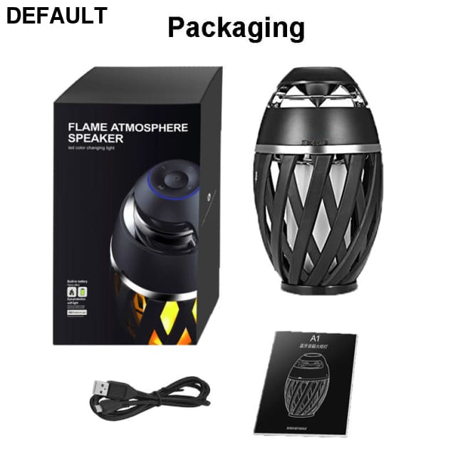 LED Flame Speaker Black Mini Bluetooth Speakers