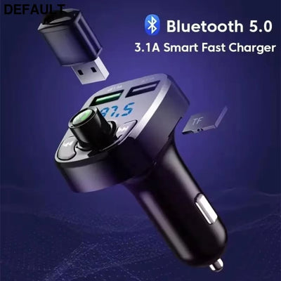 LED MP3 Car Bluetooth FM Hands-Free Bluetooth-compaitable 5.0 Transmitter 3.1A QC3.0 PD Type C Dual USB Kit Charger