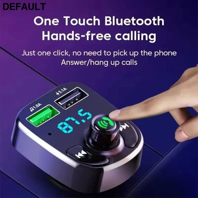 LED MP3 Car Bluetooth FM Hands-Free Bluetooth-compaitable 5.0 Transmitter 3.1A QC3.0 PD Type C Dual USB Kit Charger