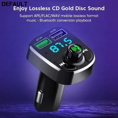 LED MP3 Car Bluetooth FM Hands-Free Bluetooth-compaitable 5.0 Transmitter 3.1A QC3.0 PD Type C Dual USB Kit Charger