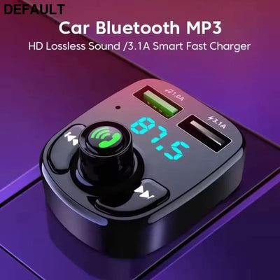 LED MP3 Car Bluetooth FM Hands-Free Bluetooth-compaitable 5.0 Transmitter 3.1A QC3.0 PD Type C Dual USB Kit Charger
