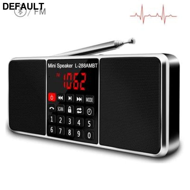Lefon Digital Portable Radio AM FM Bluetooth Speaker Stereo China / Black Radios Transmitters