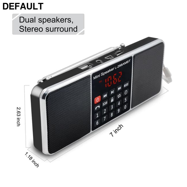 Lefon Digital Portable Radio AM FM Bluetooth Speaker Stereo MP3 Player TF/SD Card USB Drive Handsfree Call LED Display