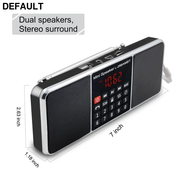 Lefon Digital Portable Radio AM FM Bluetooth Speaker Stereo Radios Transmitters
