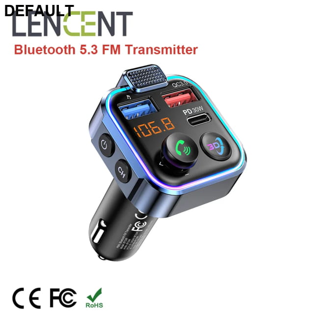 LENCENT Bluetooth 5.3 FM Transmitter with Type C PD 30W & BT23R PD30W Transmitters