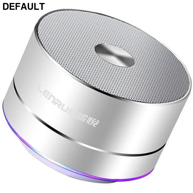 LENRUE Portable Wireless Bluetooth Speaker Stereo Light Silver Mini Speakers Electronics
