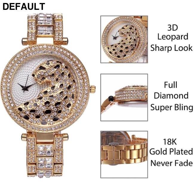 Leopard Bling Quartz Watch Women Watches