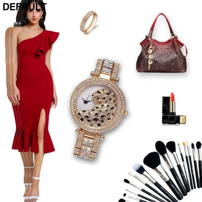 Leopard Bling Quartz Watch Women Watches