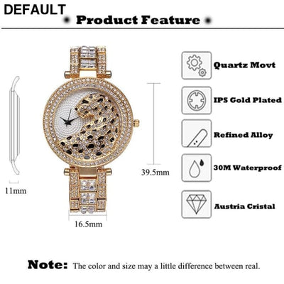 Leopard Bling Quartz Watch Women Watches
