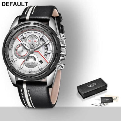 LIGE Blue Watch silver white Men Sport Watches